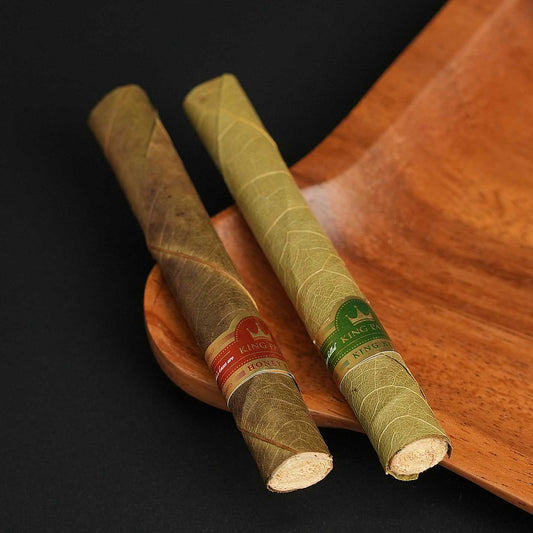 Die Mini Rolls im King Palm Dual Pack Honey & Kiwi bestehen aus hochwertigen Palmenblättern mit natürlicher Oberfläche