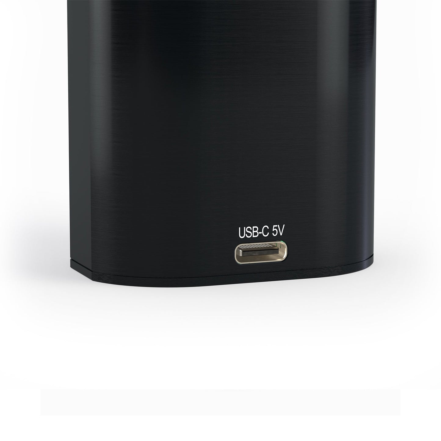 Detailaufnahme des USB-C-Anschlusses des Solo 3 Vaporizers – zeigt Ladeport und Gehäuseverarbeitung