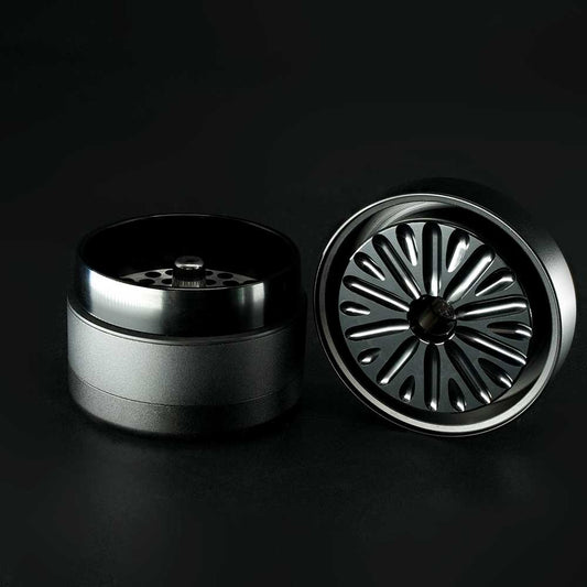Flower Mill Next Gen Premium Grinder Aluminium – Grinder mit abgenommenem oberen Deckel