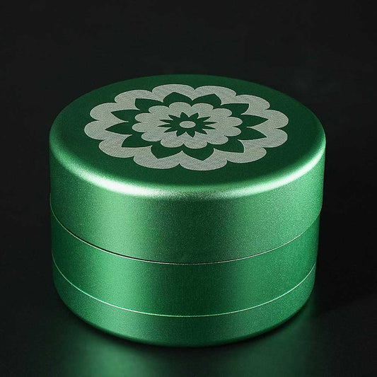 Flower Mill Next Gen Standard Grinder Grün – geschlossener Aluminium Grinder mit Magnetverschluss
