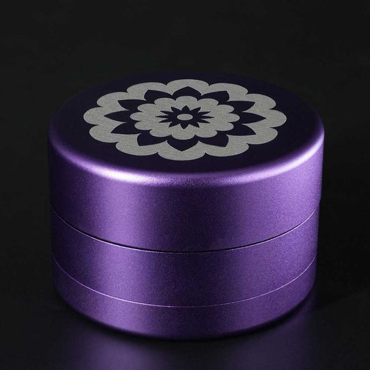 Flower Mill Next Gen Standard Grinder Lila – geschlossener Aluminium Grinder mit Magnetverschluss