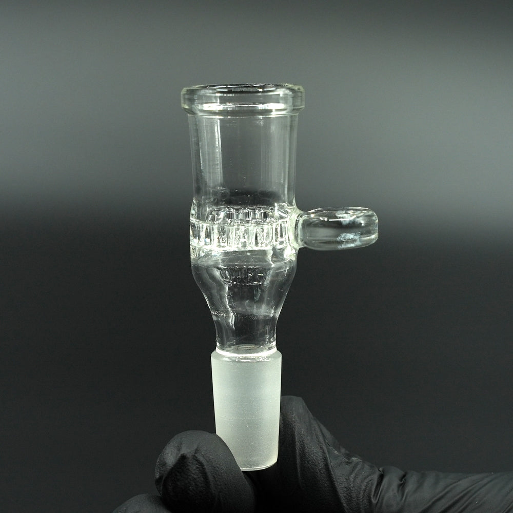 Glas Chamber mit Glassieb 14mm fuer Ball-Vape Inkl. 10 Edelstahlsiebe Quarzglas Kammer fuer Bong und Rig STYCKY