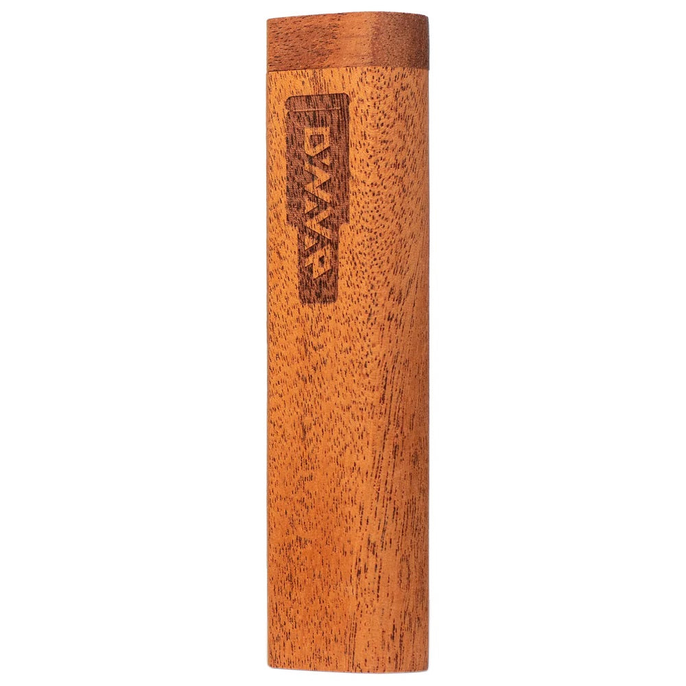 SlimStash XL aus afrikanischem Mahagoni – stilvolle Aufbewahrungsbox mit DynaVap-Branding, passend für den HyperDyn und andere XL-Vaporizer-Modelle