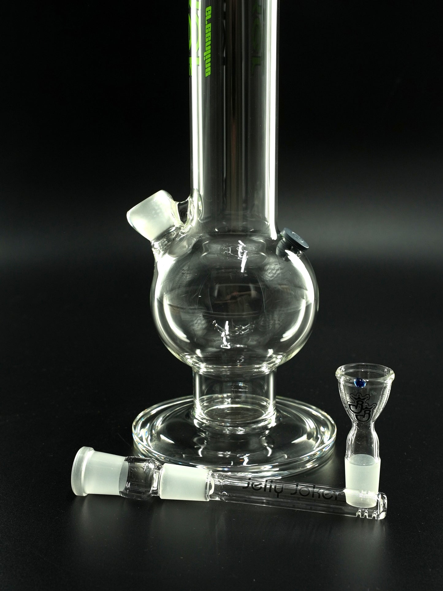 Im Lieferumfang der Jelly Joker Greenline JJ-S-005 enthalten: ein 18.8 mm Glaskopf und ein 11,5 cm langer Schlitzdiffusor für sanfte Filtration