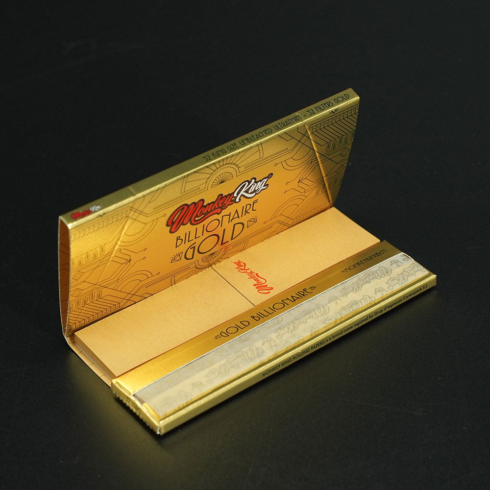 Monkey King Billionaire Gold King Size Papers + Tips geöffnet