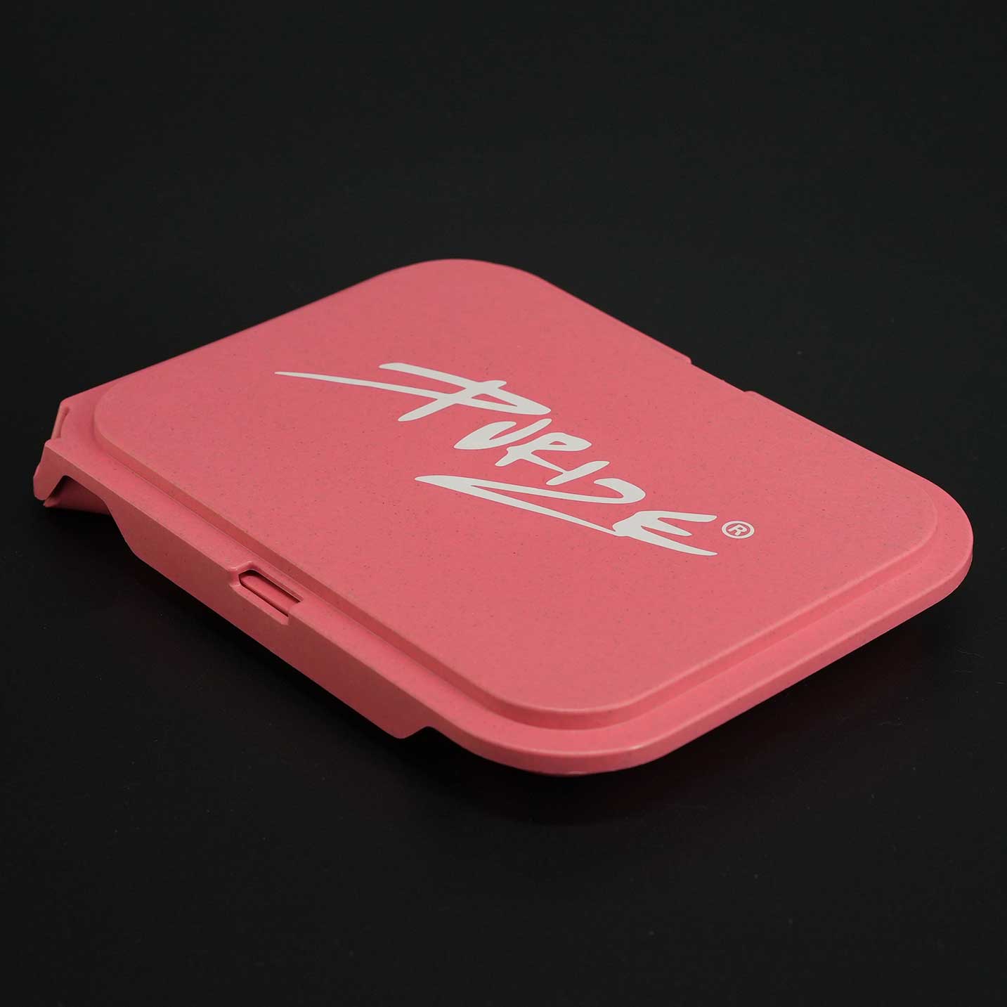 PURIZE Plant-Fiber-Composite Kit Rot, geschlossenes zweiteiliges Rolling Tray.