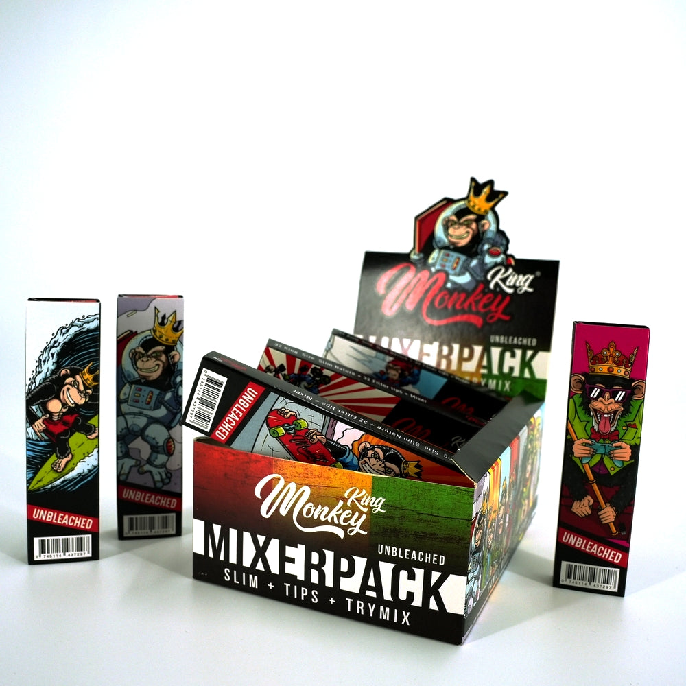 Monkey Pack Trymix KS vereint hochwertige Longpapers, stabile Tips und ein clever integriertes Tablett – kompakt, funktional, stylisch