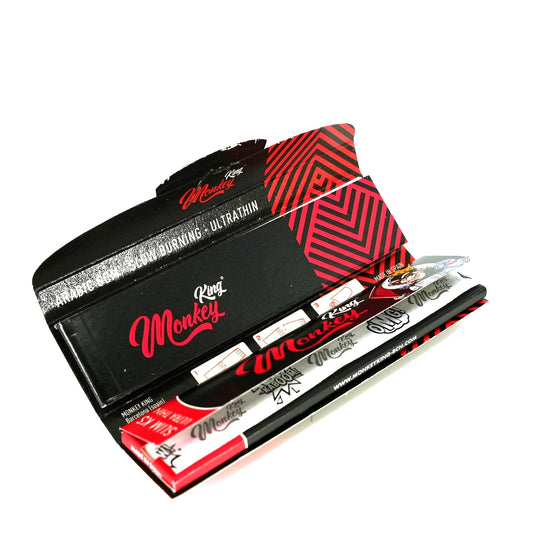 Komplettes Drehset mit 32 Papers und 16 stabilen, perforierten Doppel-Tips – Monkey Pack PRIME KS in elegantem Weiß