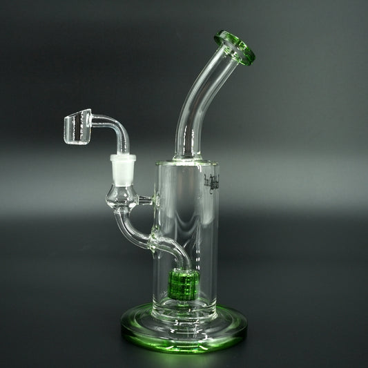 Black Leaf Dabbing Rig in Grün mit Trommelperkolator – robuste Dab-Rig aus Borosilikatglas