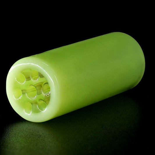 STYCKY Glasfilter Pale Jade Ø 12 mm – Detailansicht der Glasoberfläche