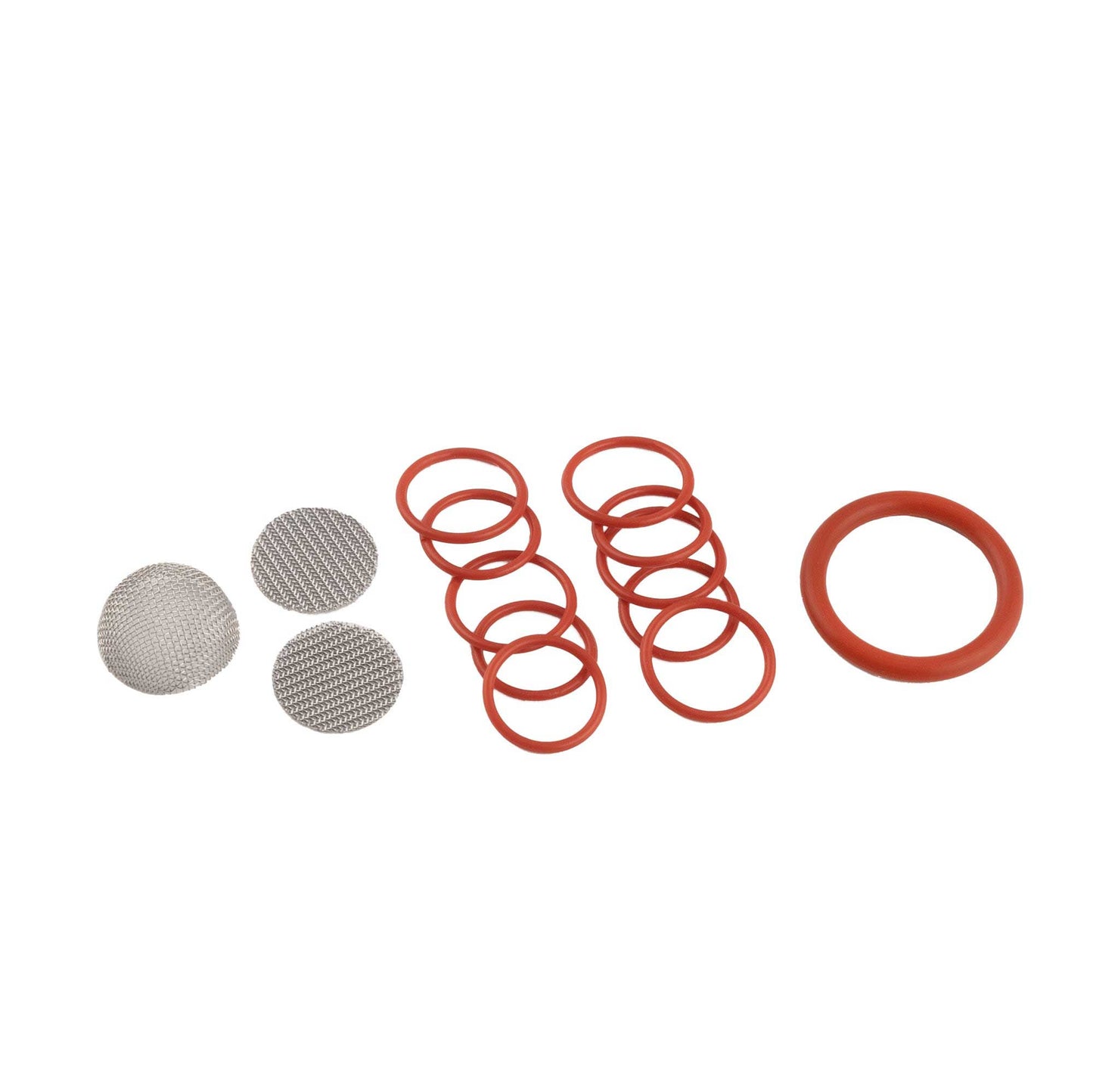 TinyMight 2 Ersatzteile Set – O-Ringe in verschiedenen Größen, roter O-Ring für Mundstückhalterung, Korbsieb und Maschensiebe für die Kühlungseinheit.
