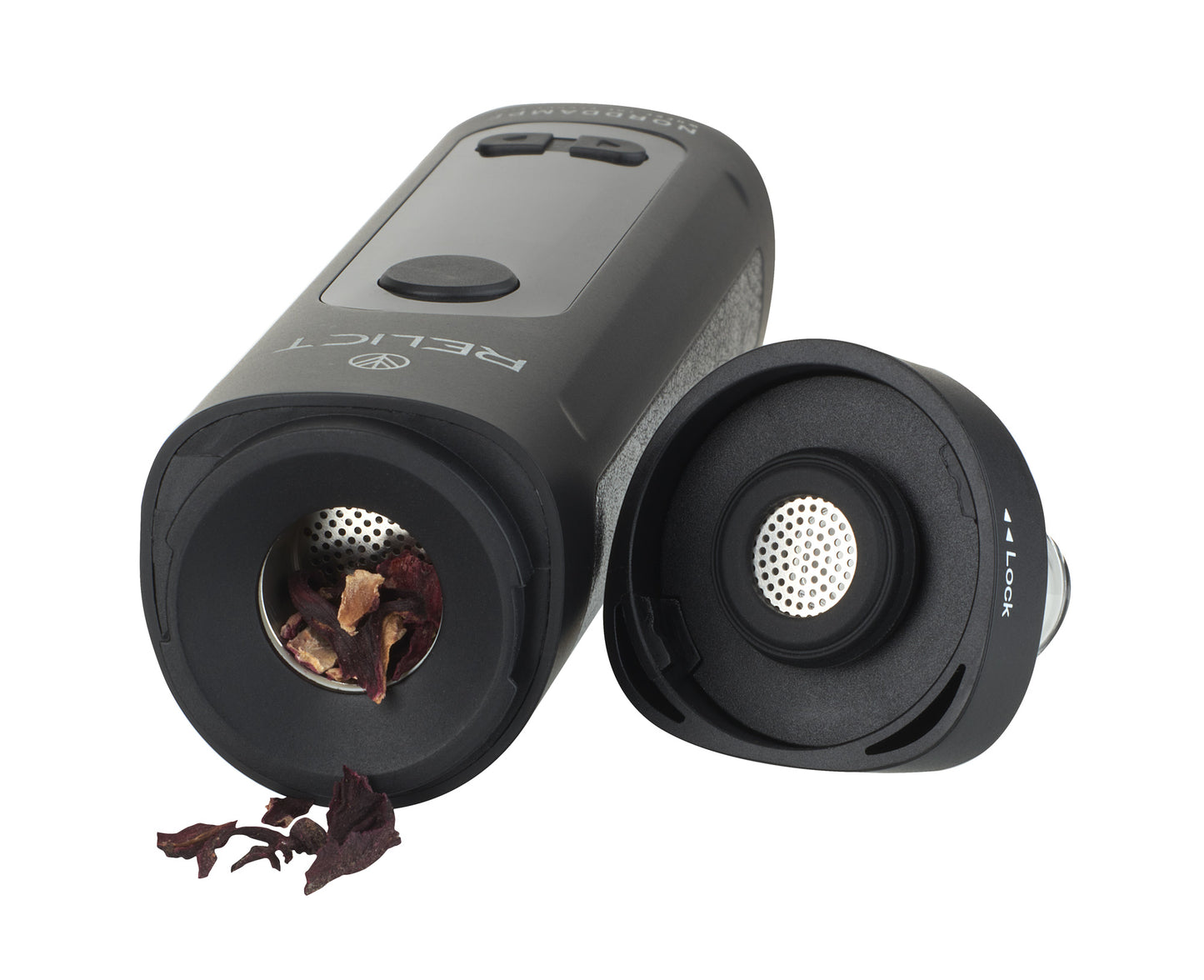 Norddampf Relict Vaporizer – geöffnete Füllkammer für Kräuter