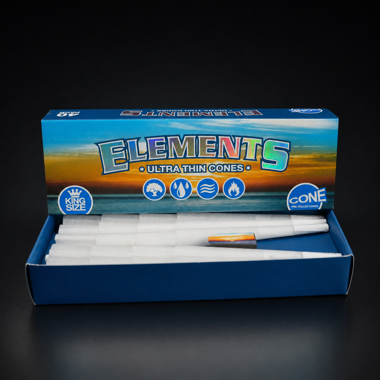 ELEMENTS Konische Hülsen aus Reis KS 40 Stück