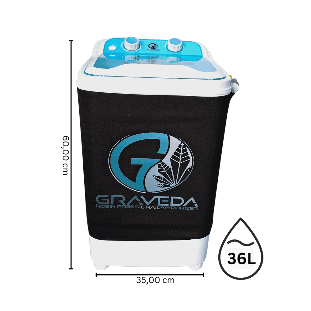 Graveda 36L Waschmaschine zur Eiswasser-Extraktion | Für Ice-H@sh / Bubble H@sh / Ice-O-Lator