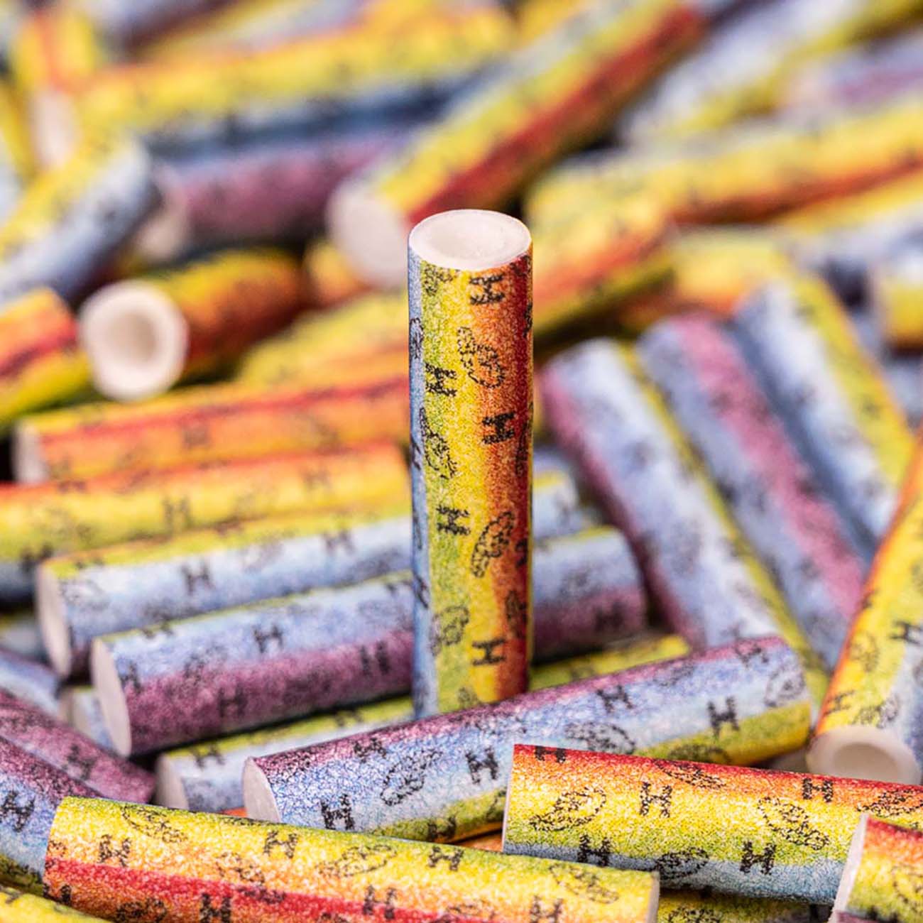 Hybrid Zellstoff-/Aktivkohlefilter (55 Stück) Rainbow Bunt