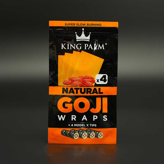 Die King Palm Goji Wraps bestehen aus Gojibeerenblättern und kommen inklusive Tips – alles, was du brauchst, auf einen Blick