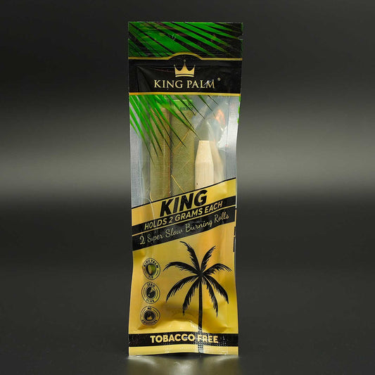 Die King Palm King Rolls Natural bieten großzügige Hülsen aus 100 % Palmenblatt – ideal für bis zu 2 g Inhalt, ganz ohne Zusätze.