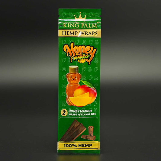 Die King Palm Hemp Wraps Honey Mango bestehen aus reinem Hanf und überzeugen durch ihr mildes Honey-Mango-Aroma