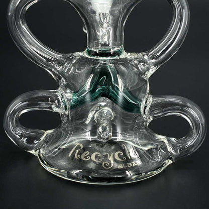 BLAZE Dab Rig Recycler Dark Greent Glas Details