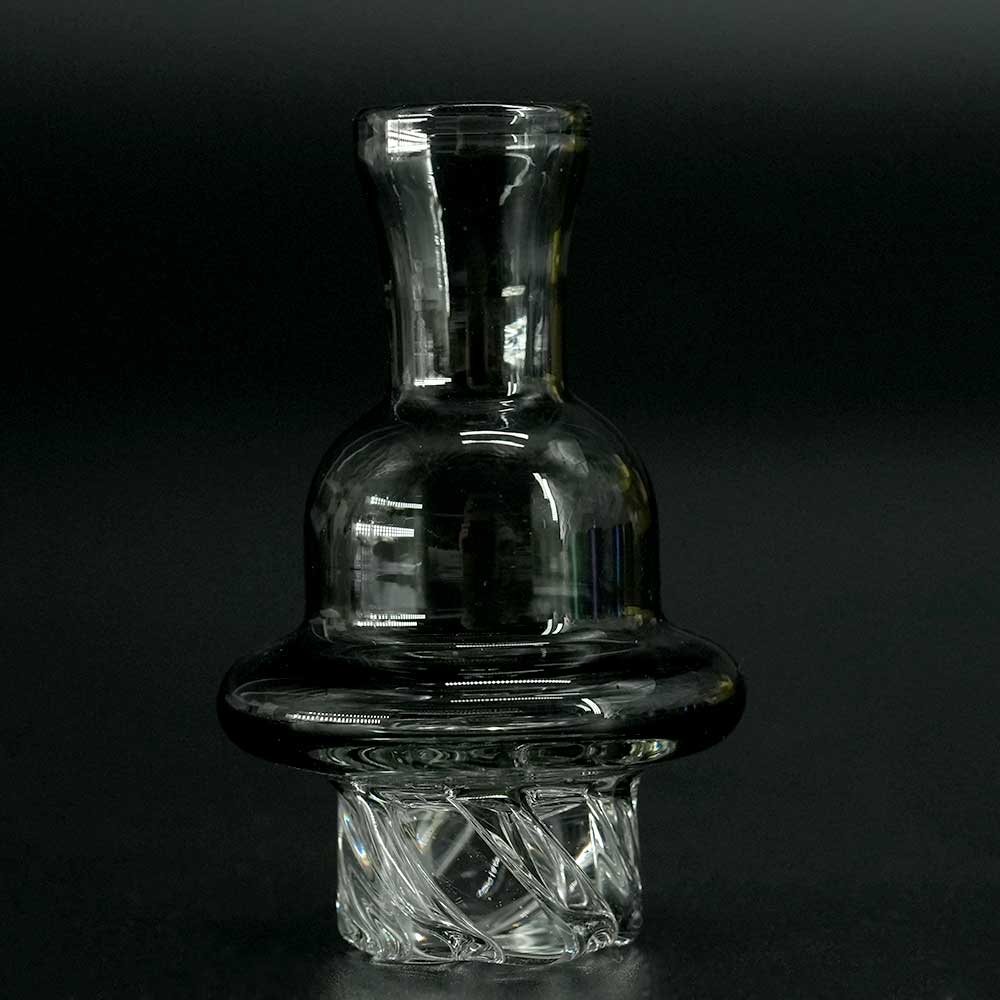 Carb Cap Spinner aus Borosilikatglas – Farbe schwarz.