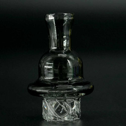 Carb Cap Spinner aus Borosilikatglas – Farbe schwarz.