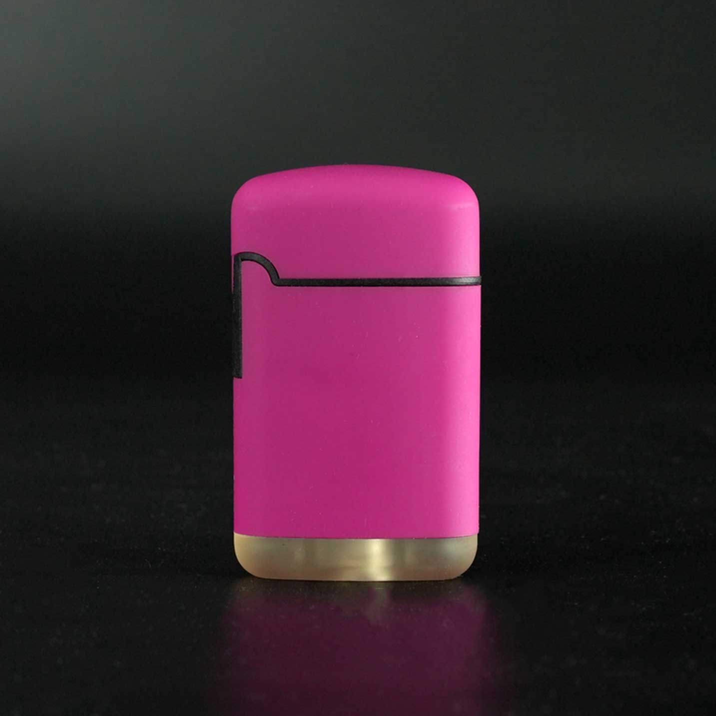 Easy Torch Happy 8 Feuerzeug Pink mit Soft Touch Oberfläche und kräftiger Jet-Flamme.