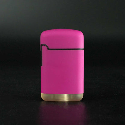 Easy Torch Happy 8 Feuerzeug Pink mit Soft Touch Oberfläche und kräftiger Jet-Flamme.