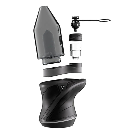 Focus V CARTA SPORT E-Rig Kit Explosionsansicht mit Glasaufsatz, Bubble Cap und Intelli-Core Atomizer