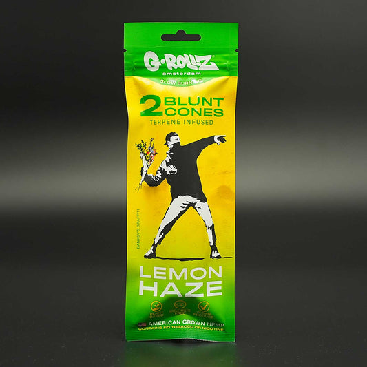 Die G-ROLLZ Lemon Haze Hemp Cones sind vorgerollt und verströmen ein frisches Zitronenaroma – ideal für stilbewusste Nutzer.
