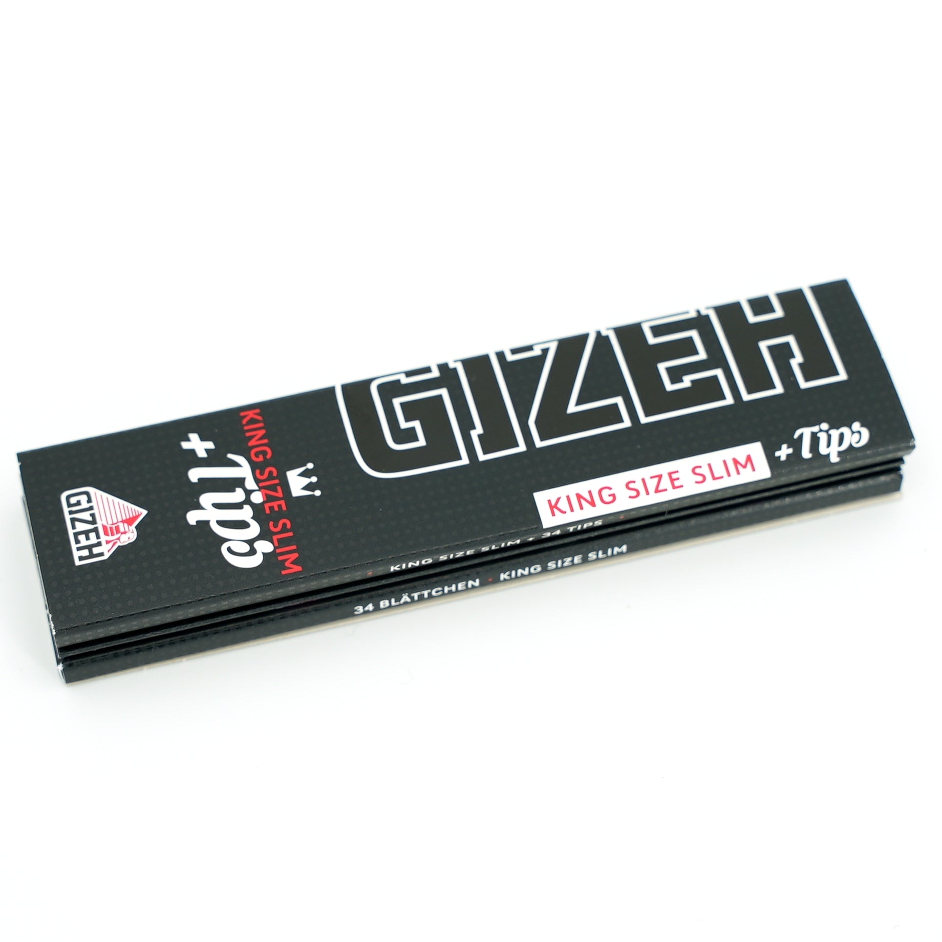 Gizeh Brown Paper King Size Slim + Tips – 10 Packungen Mit Je 34 Ungebleichten Longpapers & Filtertips (107x53 Mm)