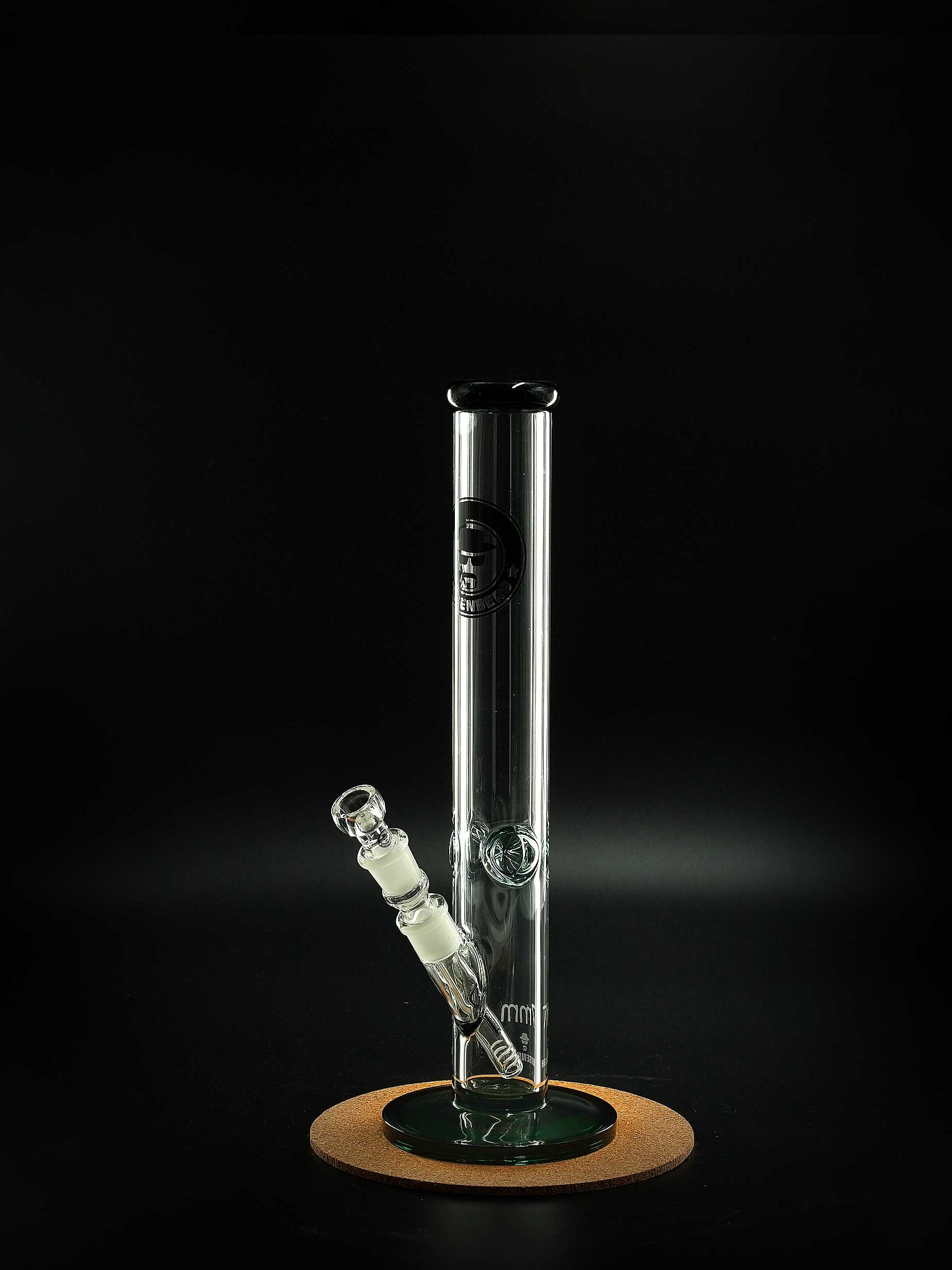 Heisenberg 40-7 Darkgreen – 40 cm Zylinderbong mit 7 mm Glasstärke und dunkelgrünen Akzenten
