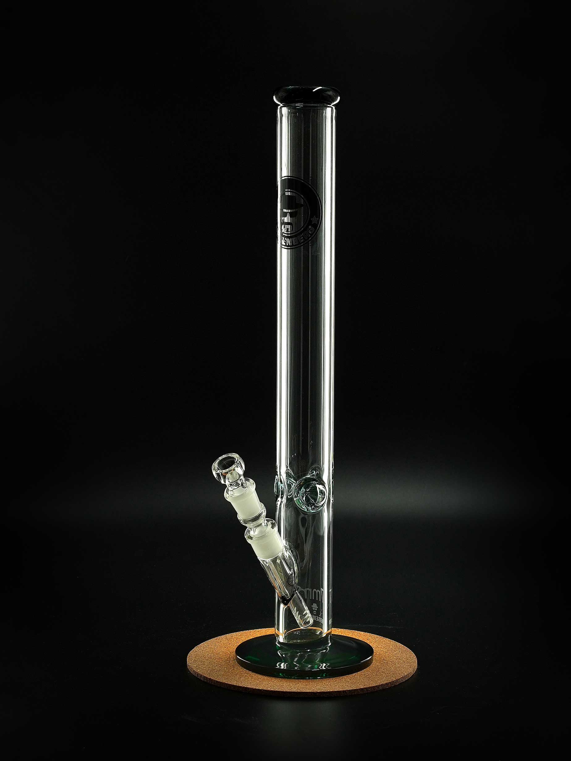Heisenberg 50-7 Darkgreen – 50 cm Zylinderbong mit grünem Standfuß und farbigen Akzenten