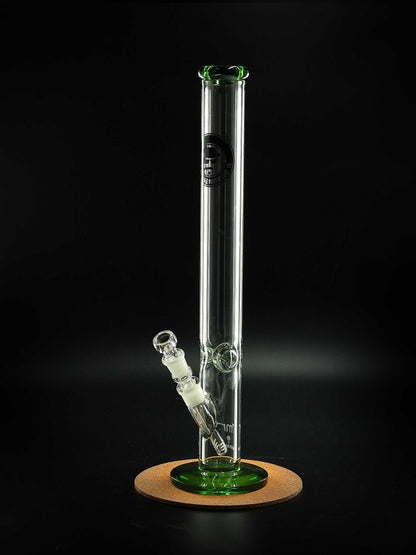 Heisenberg 50-7 Green – 50 cm Zylinderbong mit grünem Standfuß und farbigen Akzenten