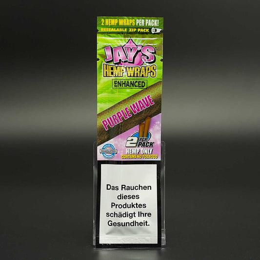 Die Purple Wave Hemp Wraps von Juicy Jays überzeugen mit intensivem Trauben-Eiscreme-Aroma und stilvollem Design – ganz ohne Tabak