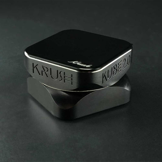 Krush Kube 2.0 Grinder Black kompakter Aluminium Kräutergrinder quadratischer Crusher hochwertig