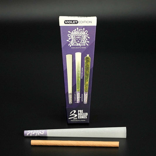 Die MEDUSAFILTERS Cones im 3er Pack mit integrierten Aktivkohlefiltern – ready to fill