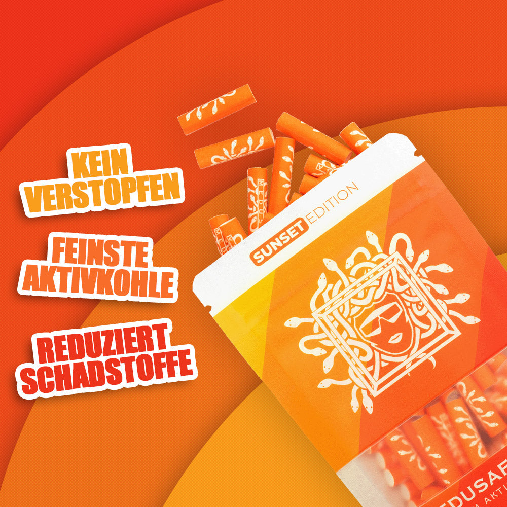 MEDUSAFILTERS Aktivkohlefilter SUNSET 50Stk Vorteile