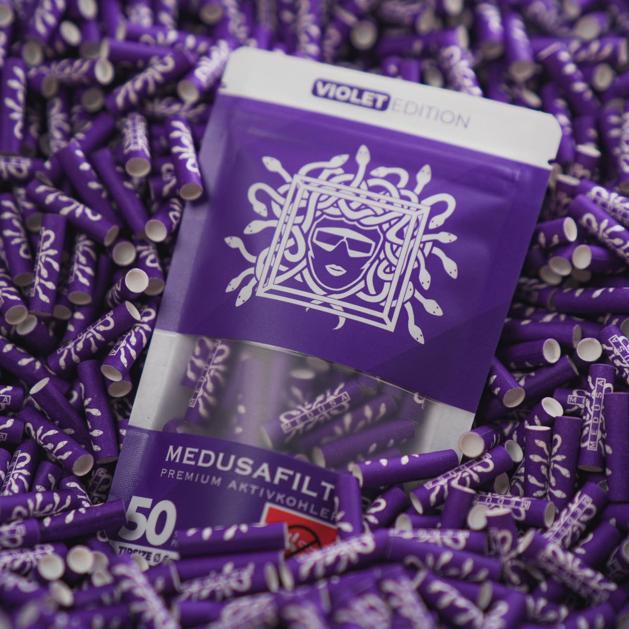 MEDUSAFILTERS Aktivkohlefilter VIOLET 50 STÜCK bester FIlter