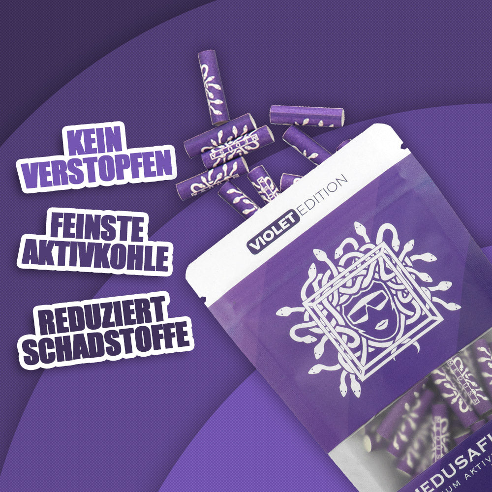 MEDUSAFILTERS Aktivkohlefilter VIOLET 50 STÜCK Vorteile
