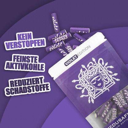MEDUSAFILTERS Aktivkohlefilter VIOLET 50 STÜCK Vorteile