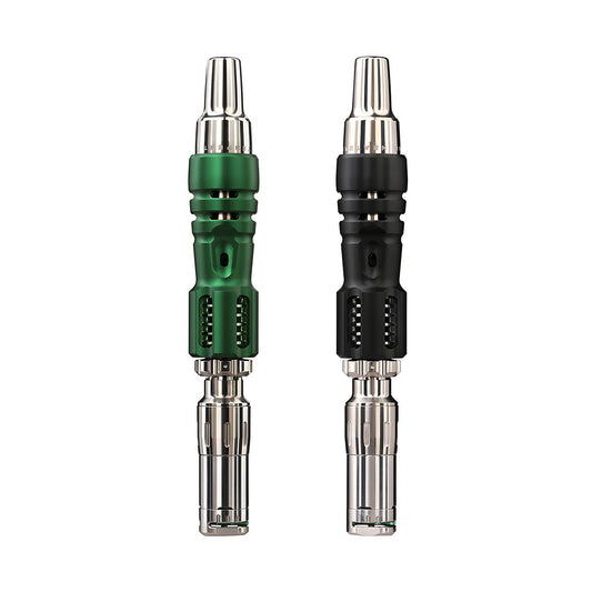 Mad Heaters Tempest 2 Konvektions-Vaporizer in den Farben Racing Green und Schwarz nebeneinander dargestellt