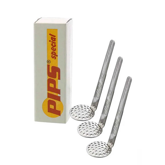 Das 3er-Set PIPS Einhängesiebe aus Edelstahl – verfügbar in 12 mm und 15 mm Durchmesser – bietet zuverlässige Qualität für Bongnutzer