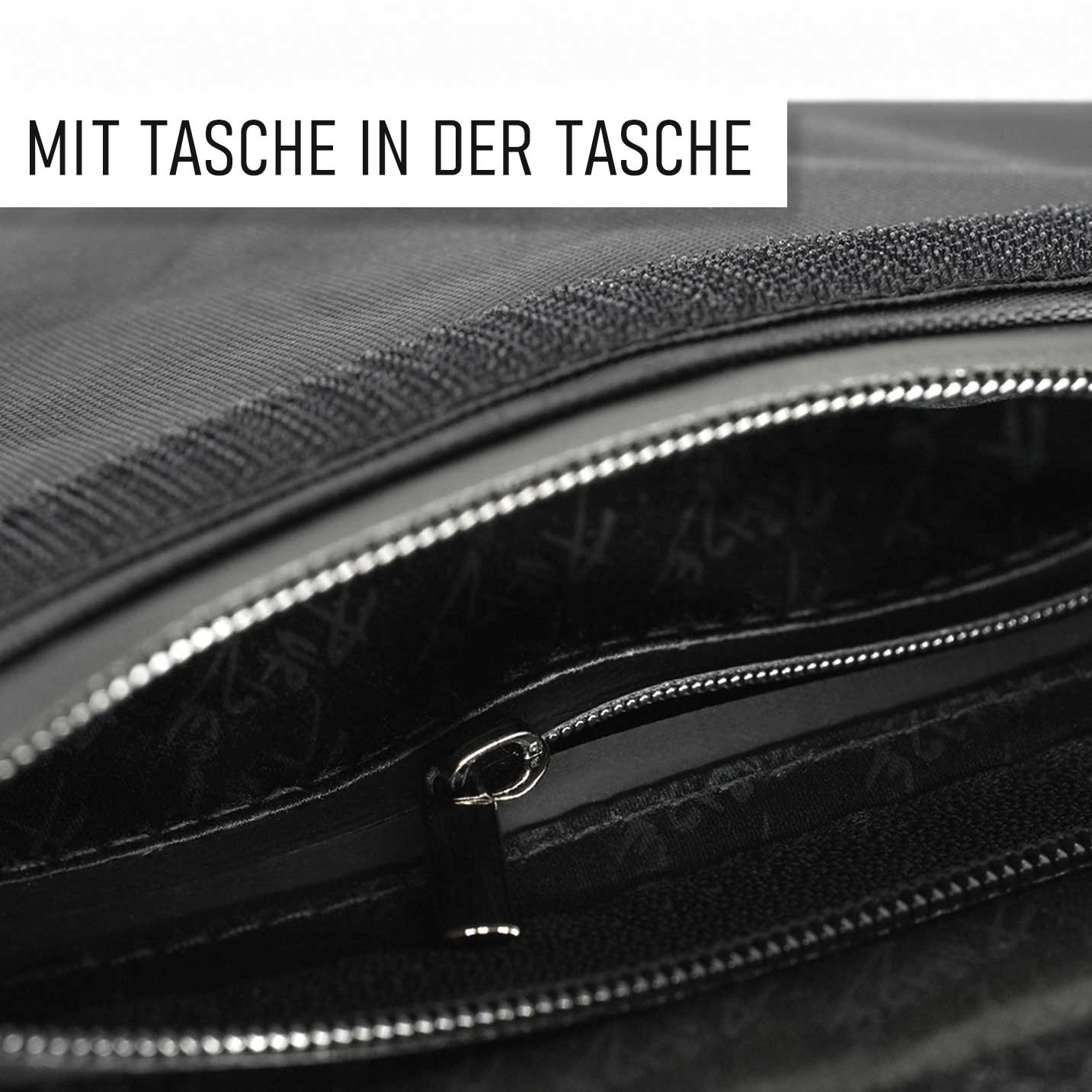 die Tasche in der Tasche von den PURIZE® Aktivkohletaschen. hochwertig verarbeitet und wasserdicht