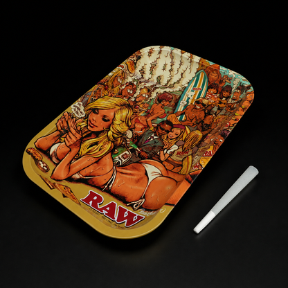 RAW-Rolling-Tray-Summer Größenvergleich