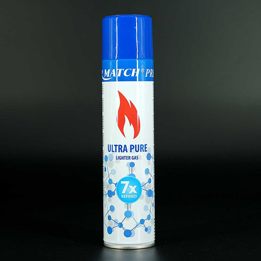 Die 300 ml Flasche Silver Match Ultra Pur enthält 7-fach gefiltertes Isobutan zum sicheren Nachfüllen
