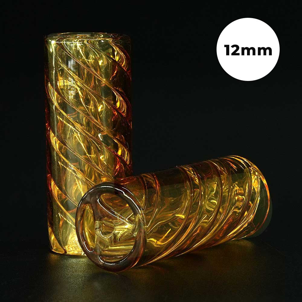STYCKY Glasfilter Ø 12 mm Amber Gold aus Glas für Joints