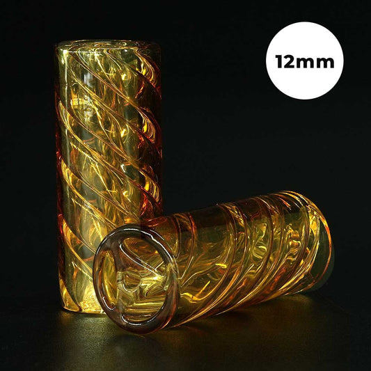 STYCKY Glasfilter Ø 12 mm Amber Gold aus Glas für Joints