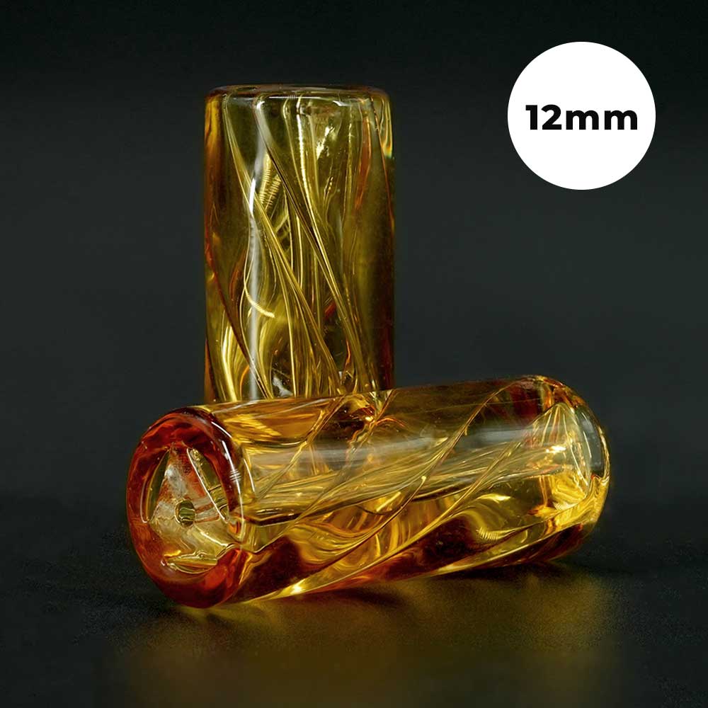 STYCKY Glasfilter Ø 12 mm Amber Gold aus Glas für Joints