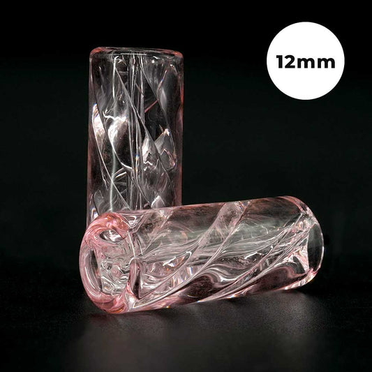 STYCKY Glasfilter Clearpink Ø 12 mm 30 mm Länge Glasfilter für Joints aus klarem Glas mit leicht rosa Farbton
