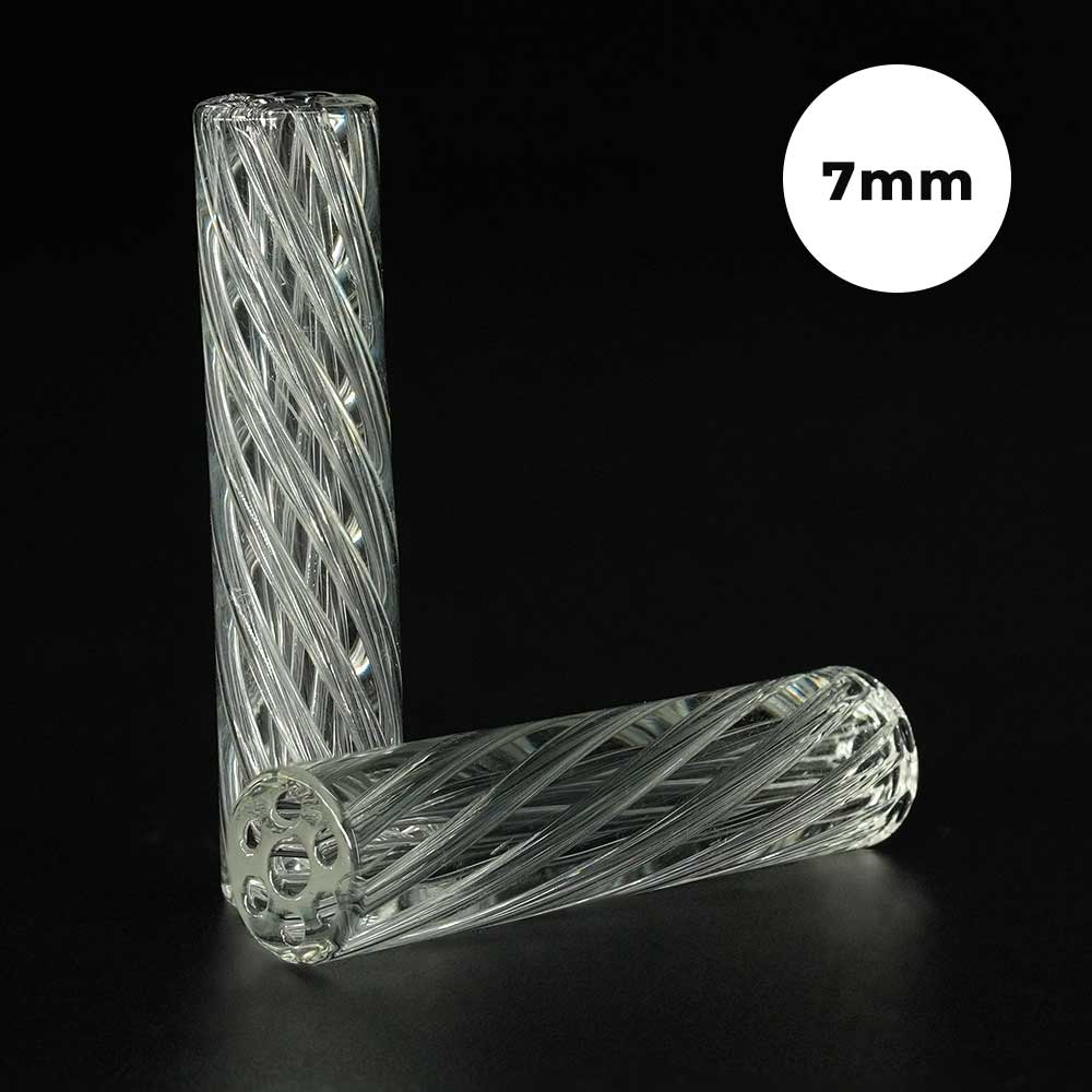 STYCKY Glasfilter Ø 7 mm Crystal Twist aus Glas für Joints in transparenter Optik